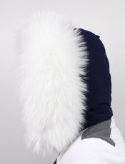 Kožešinový lem na kapuci - límec mývalovec sněhobílý M 142/20 (75 cm) 1