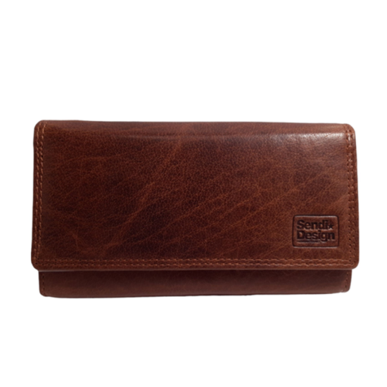 Dámská kožená peněženka B-D204 RFID hnědá