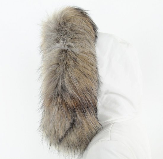 Kožušinový lem na kapucňu - golier medvedíkovec M B5 béžový melír (70 cm)