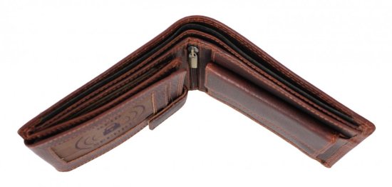 Pánská kožená peněženka D-2666 RFID hnědá 5
