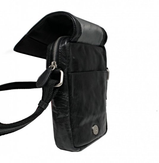 Pánská kožená taška přes rameno SG-21110 černá 3