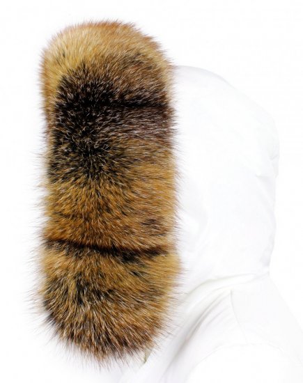 Kožušinový lem na kapucňu - golier líška snowtop black ginger LG 02 (67 cm) 1