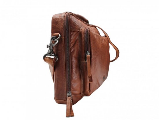 Pánska kožená taška na notebook - batoh SPIKES & SPARROW 1511347 koňak 7