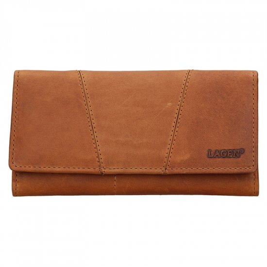 Luxusní dámská kožená peněženka PWL-2388/V hnědá