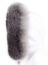 Kožešinový lem na kapuci - límec liška bluefrost white LB 21/8 (75 cm) 1