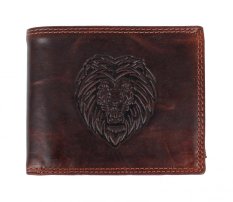 Pánska kožená peňaženka 2104W Lion hnedá
