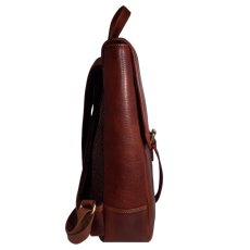 Kožený batoh UNISEX SONNY red koňak - bočný pohľad