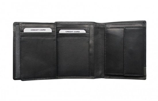 Pánská kožená peněženka 29513202519 černá - šedá 4