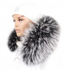 Kožešinový lem na kapuci - límec mývalovec snowtop MX 36/5 (75 cm)