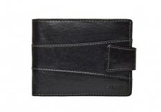 Pánska kožená peňaženka V-298/T RFID čierna
