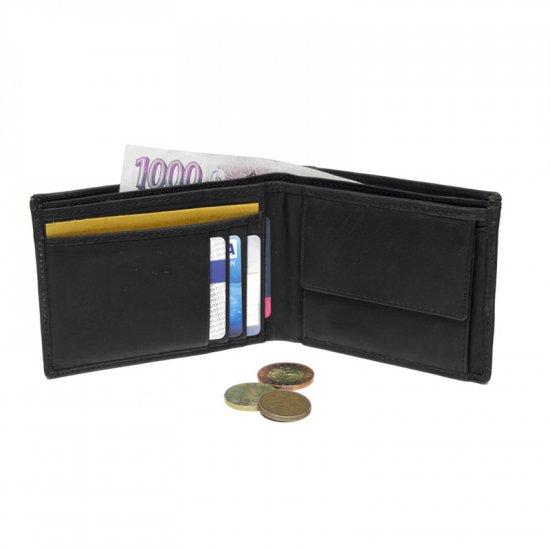 Pánská kožená peněženka 27175 černá 1