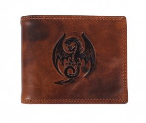 Pánská kožená peněženka 2104W Dragon hnědá