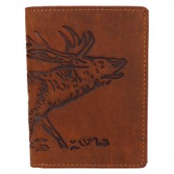 Pánska kožená peňaženka 219176 jeleň - hnedá - pohľad spredu