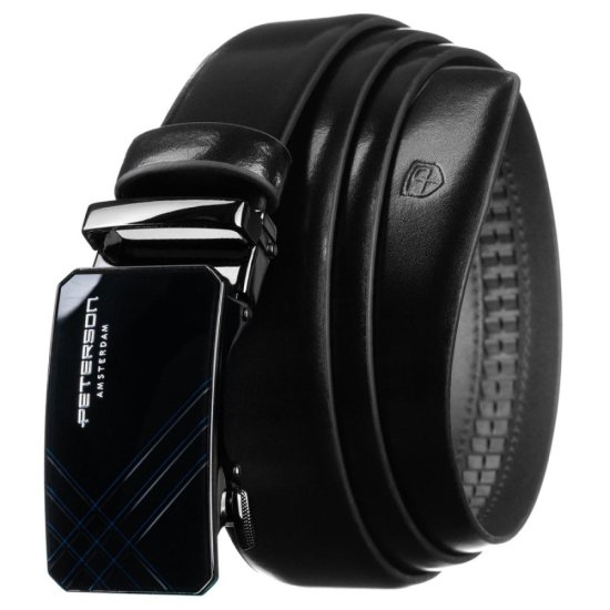 Pánský kožený opasek PETERSON PTN 2A014 černý