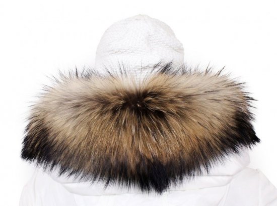 Fur trim on the hood - collared raccoon  M 51/17 (65 cm) 2