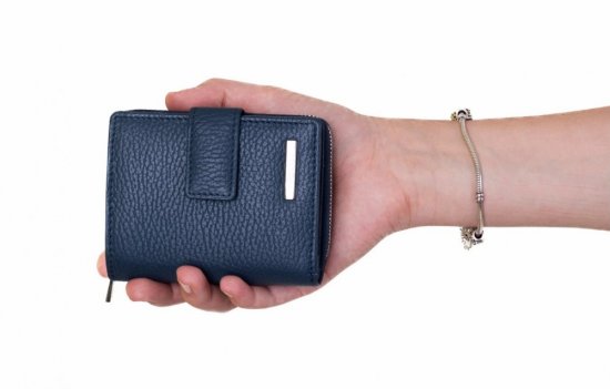 Dámska kožená peňaženka SG-27618 modrá 7