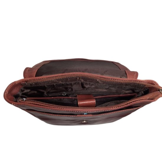 Kožený batoh UNISEX SONNY red koňak - vnútorné vybavenie