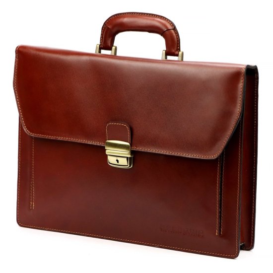 Kožená aktovka Patrik hnědá 2
