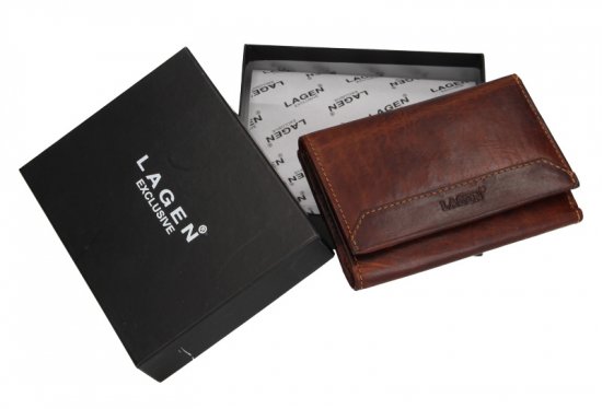 Dámska kožená peňaženka LG-210/M hnedá 4