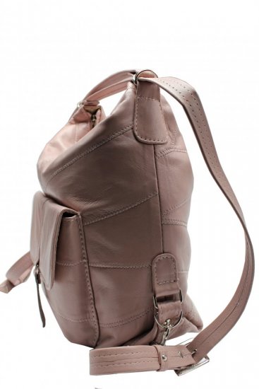Dámska kožená kabelka - batôžtek Ela fialová 5