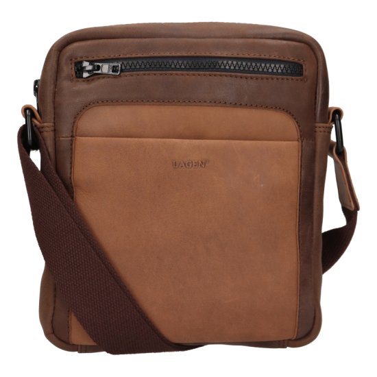 Pánská kožená taška přes rameno BLC-223-2666 hnědá