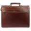 Kožená aktovka Pepe hnědá II - zadní zipová kapsa