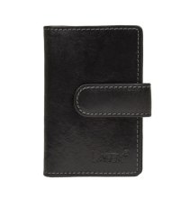 Kožený obal na karty a vizitky 21481/T čierny