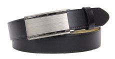 Pánský kožený opasek s plnou sponou automat 235-020-A15 černý Pánský kožený opasek s plnou sponou automat 235-020-A15 černý