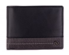 Pánská kožená peněženka 2951320005 černá/šedá