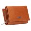 Dámská kožená peněženka LG-27718 koňak - přední strana z boku
