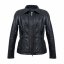 Dámska kožená bunda Emma Long čierna - veľkosť: XXL