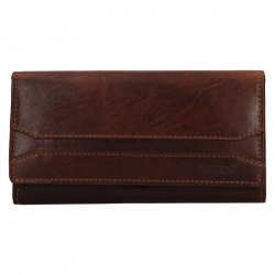 Luxusná dámska kožená peňaženka W-22025/M hnedá