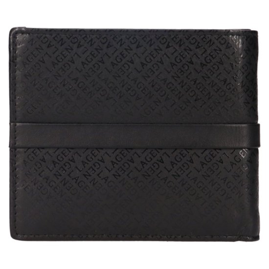 Pánská kožená peněženka 212595 černá - zadní pohled