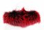 Kožušinový lem na kapucňu - golier medvedíkovec červený M 14/13 (70 cm) 3