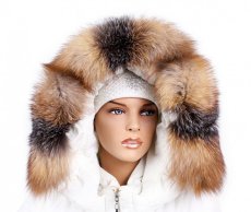 Kožešinový lem na kapuci - límec liška bluefrost golden LBGF 01/9 (68 cm) 1