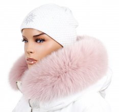 Fur trim on the hood - fox collar snowtop powdery LP 2/4 (65 cm)
