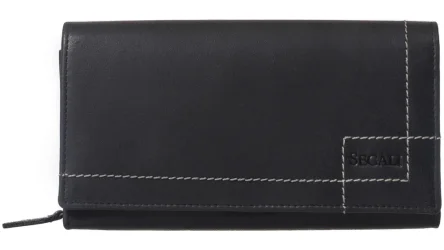 Dámská kožená peněženka SG-207 černá-šedá