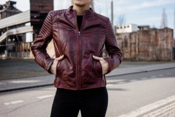 Luxusní dámská kožená bunda