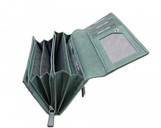 Dámska kožená peňaženka SG-27052 zelená 3