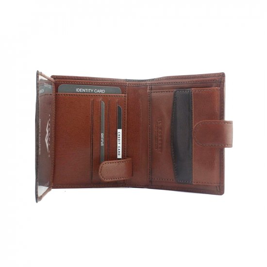 Pánska kožená peňaženka El Forrest 2547-21 RFID hnedá 2