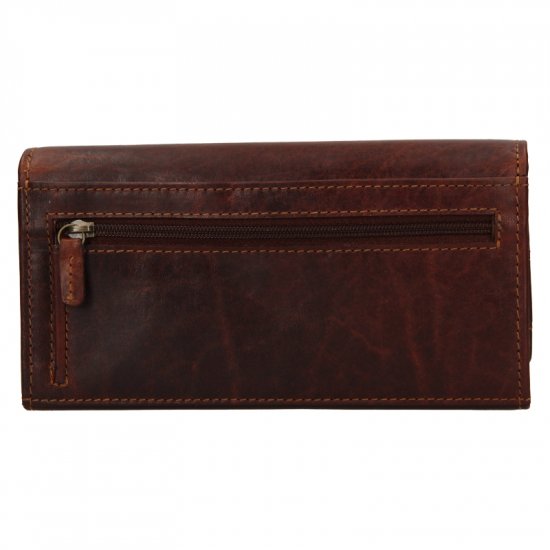 Luxusná dámska kožená peňaženka W-22025/M hnedá 3