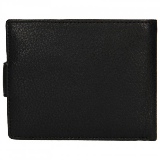Pánská kožená peněženka s propinkou LG-22111/L černá 01