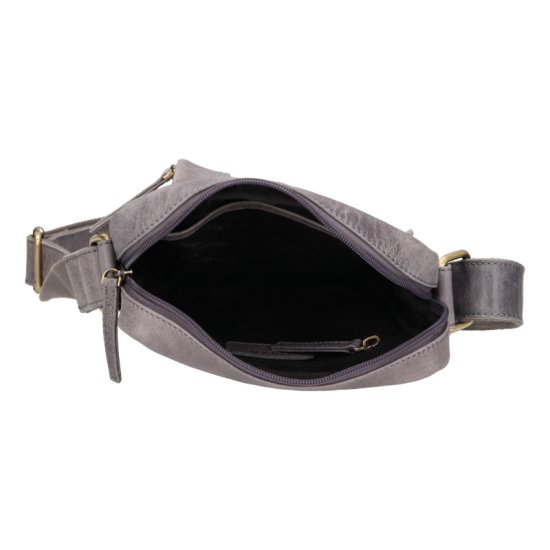 Pánská kožená taška přes rameno BLC-224-2644 šedá - vnitřní výbava