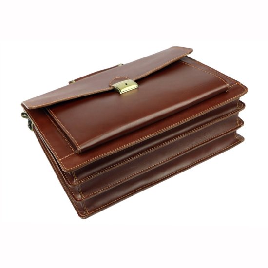 Kožená aktovka Pepe hnědá II - spodní část