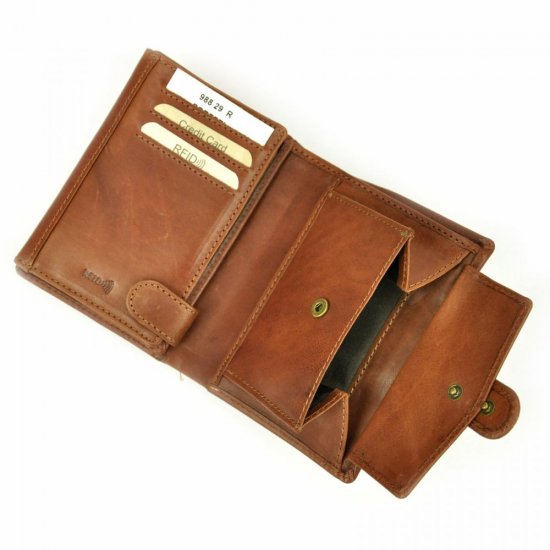 Pánska kožená peňaženka El Forrest 2988-29 RFID hnedá 7