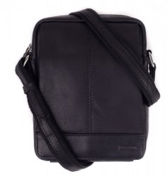 Pánská kožená taška přes rameno SG-2171 černá - přední pohled