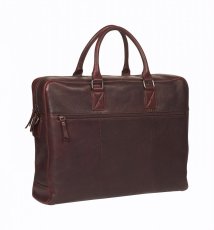 Kožená taška na notebook UNI Burkely Maxbag hnědá 1