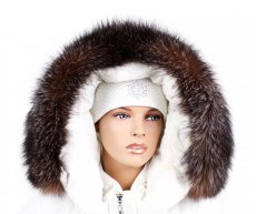 Kožušinový lem na kapucňu - golier líška bluefrost wolf LBW 01/3 (70 cm) 1