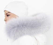 Kožešinový lem na kapuci - liška safír L 14/17 (60 cm) 1 Kožešinový lem na kapuci - liška safír L 14/17 (60 cm) 1