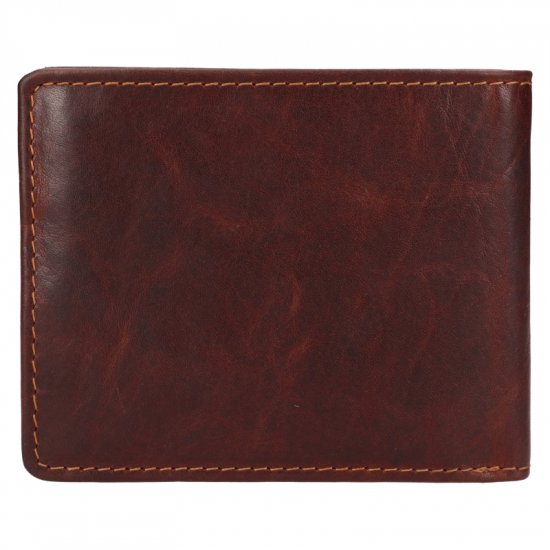 Pánska kožená peňaženka 266-3701/M lebka - hnedá 1